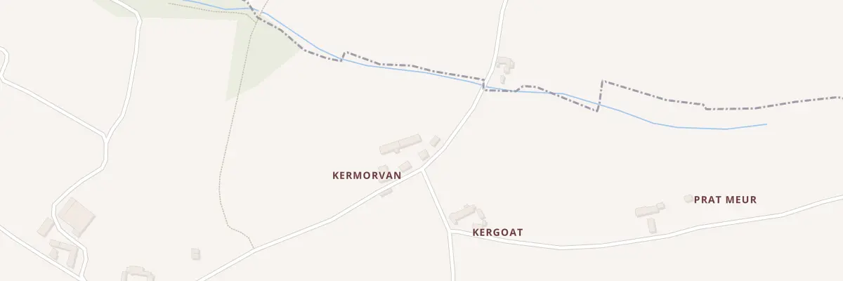 Plan du 2 Kermorvan à Pludual