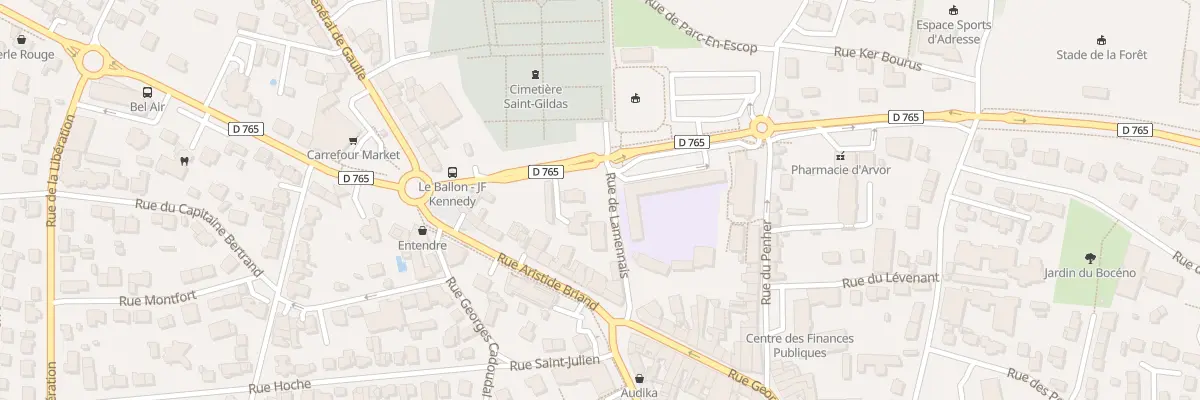 Plan du 9 Rue de Lamennais à Auray