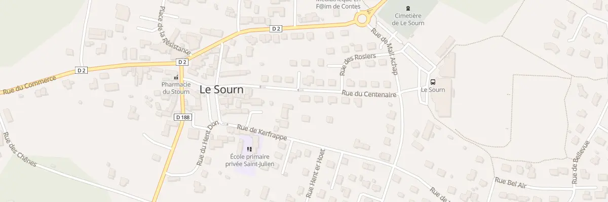 Plan du 12 Rue du Centenaire au Sourn