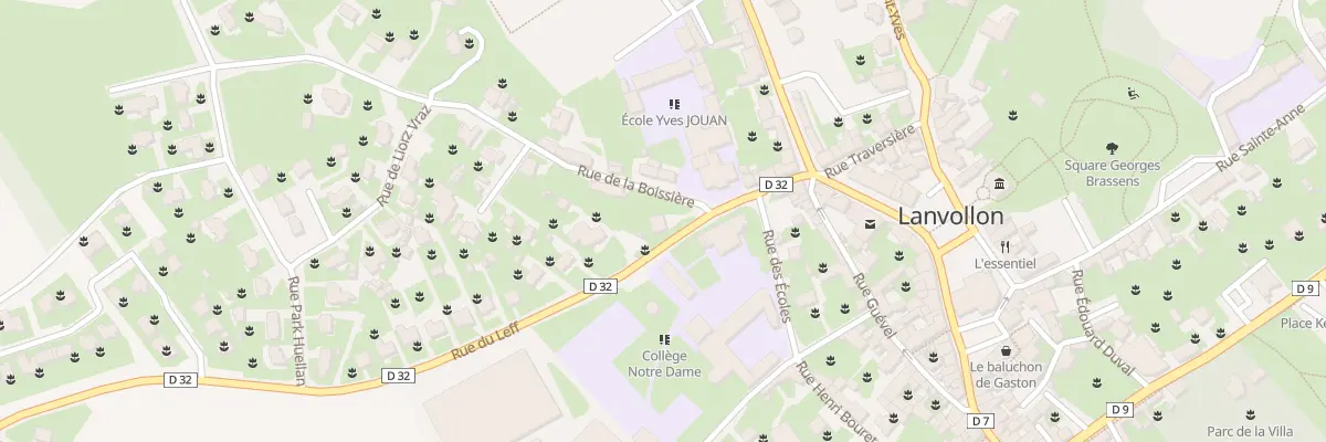 Plan du 1 Rue de la Boissière à Lanvollon
