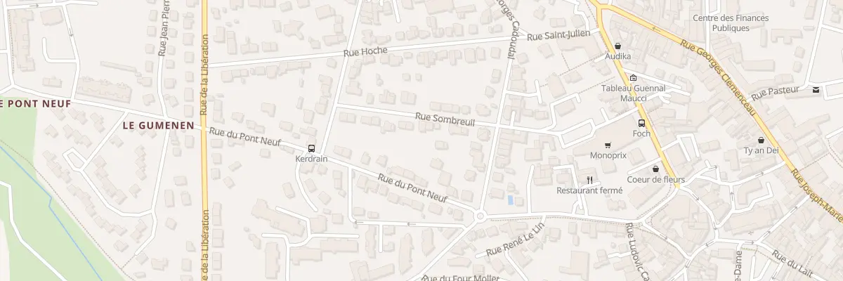 Plan du 14 Rue Sombreuil à Auray