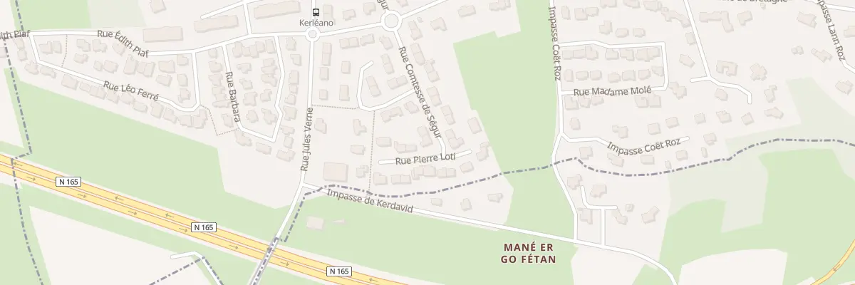 Plan du 15 Rue Comtesse de Segur à Auray