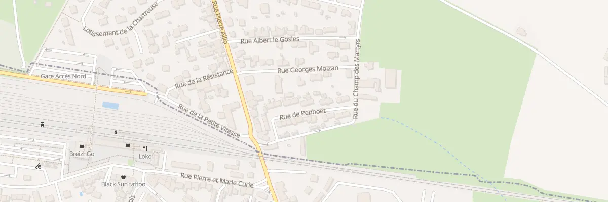 Plan du 9 Rue de Penhoët à Brech