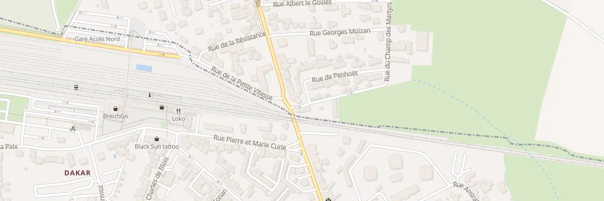 Plan du 1 Rue du Champ des Martyrs à Brech