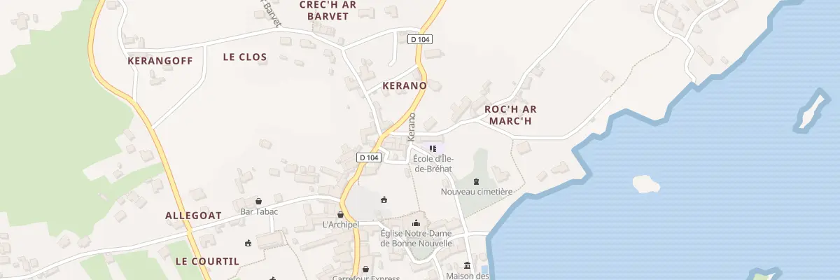 Plan du 136 Le Bourg à Île-de-Bréhat
