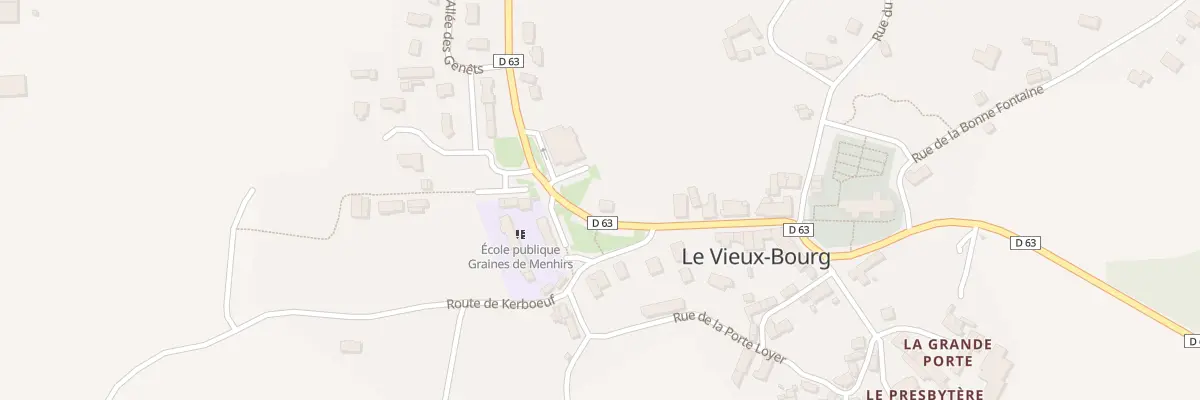Plan du 14 Rue du Menhir au Vieux-Bourg