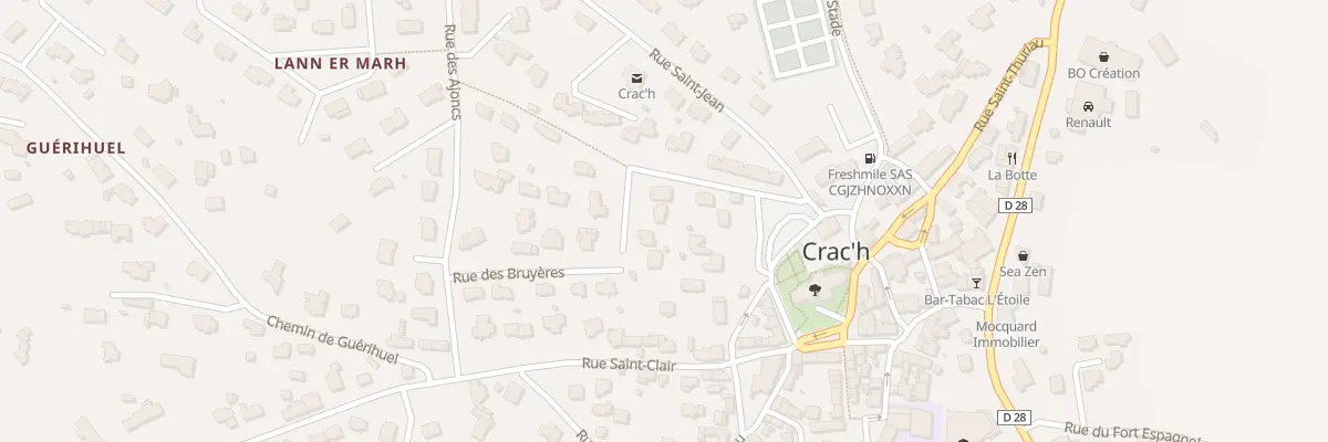 Plan du 9 Rue Abbé Marcel Jego à Crach