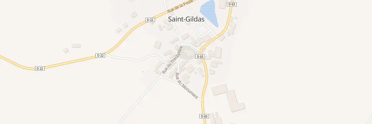 Plan du 1 Rue Place de l’Eglise à Saint-Gildas