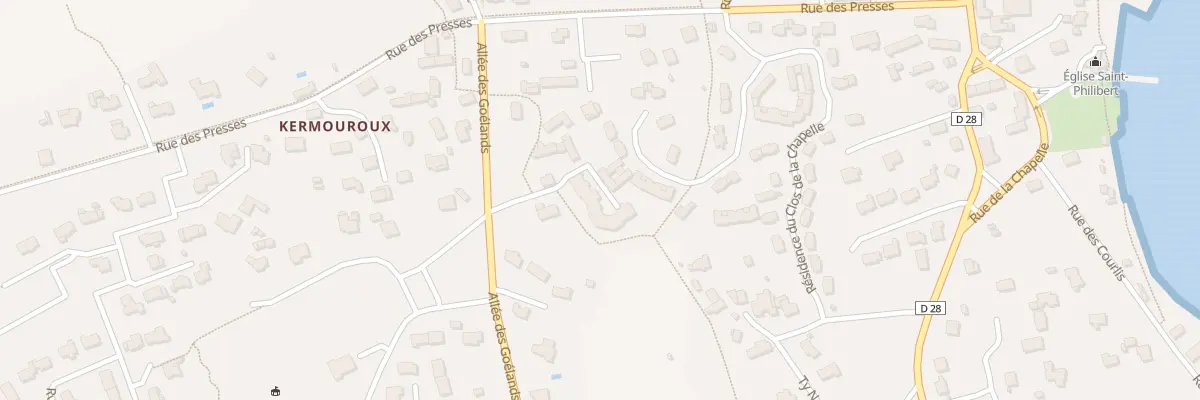 Plan de Kermouroux à Saint-Philibert