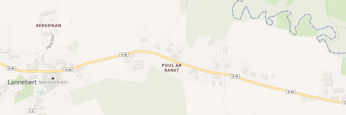 Plan du 7 Poul Ranet à Lannebert