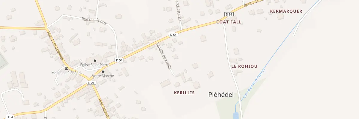 Plan du 5554 Ven de Kerilis à Pléhédel