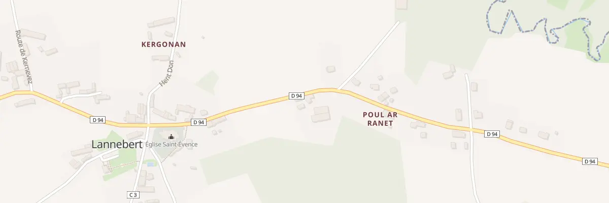 Plan du 2 Poul Ranet à Lannebert