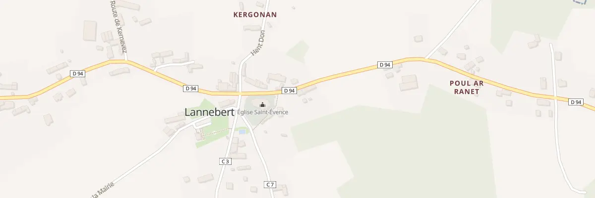Plan du 16 Le Bourg à Lannebert