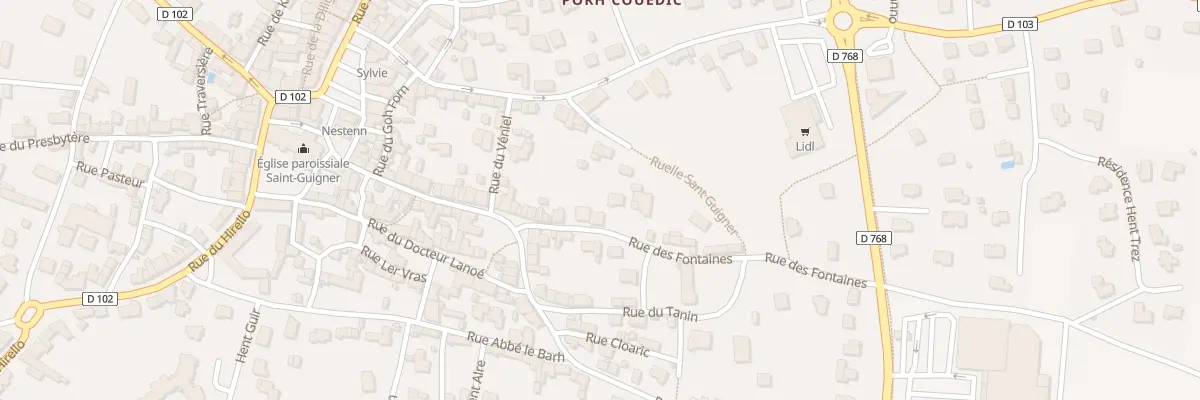 Plan du 43 Rue des Fontaines à Pluvigner