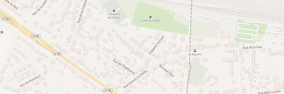 Plan du 2 Rue de l’Egalité à Brech