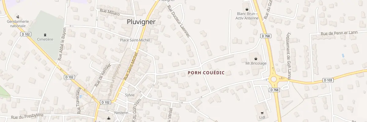 Plan du 5 Rue Porh Couëdic à Pluvigner