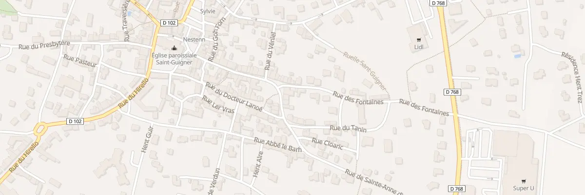 Plan du 22 Rue des Fontaines à Pluvigner