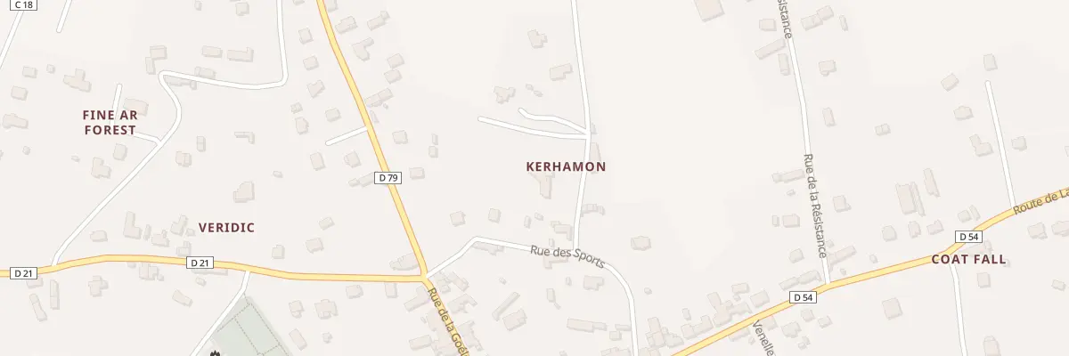 Plan du 1 Kerhamon à Pléhédel