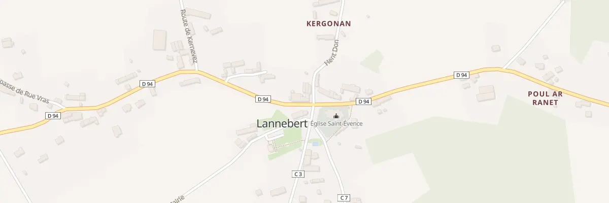 Plan du 3 Le Bourg à Lannebert