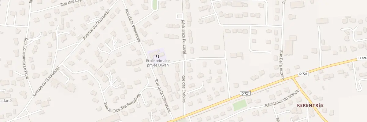 Plan du 7166 Rue de la Villeneuve à Baud