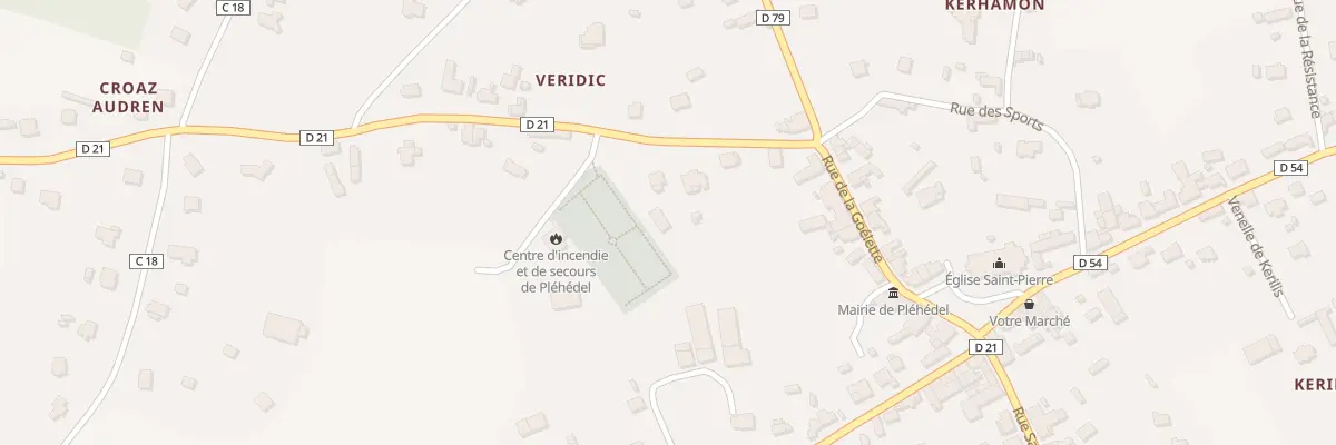 Plan du 5636 Rue de Cornouaille à Pléhédel