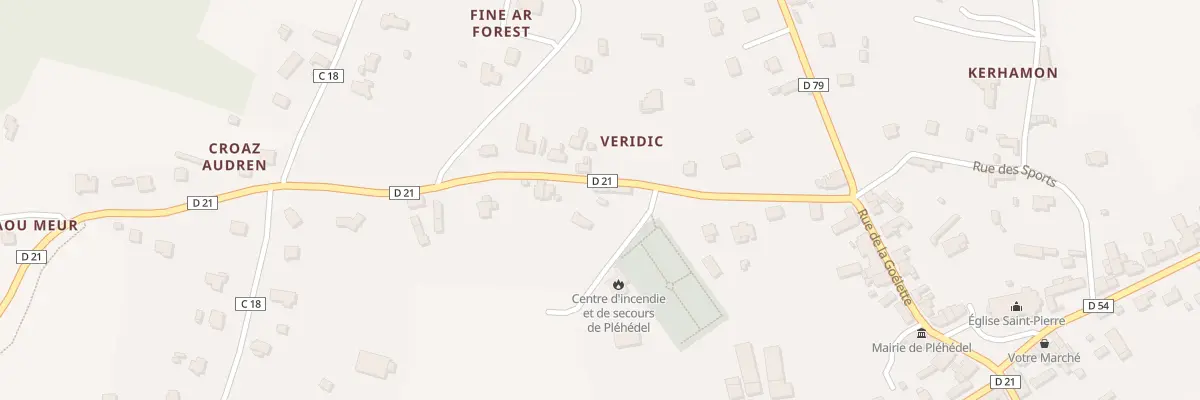 Plan du 11 Rue de Cornouaille à Pléhédel