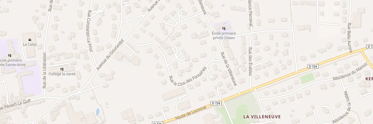 Plan du 14 Rue le Clos des Fontaines à Baud