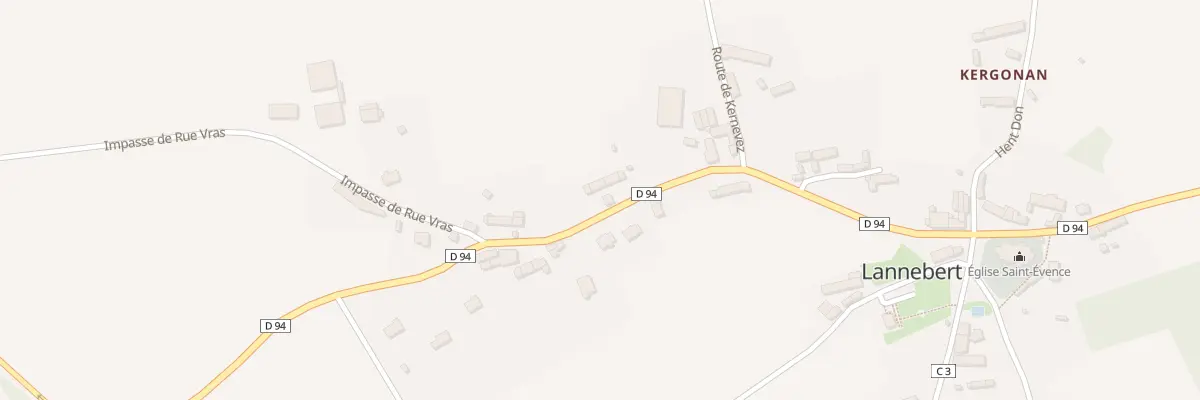 Plan du 8 Rue Vras à Lannebert