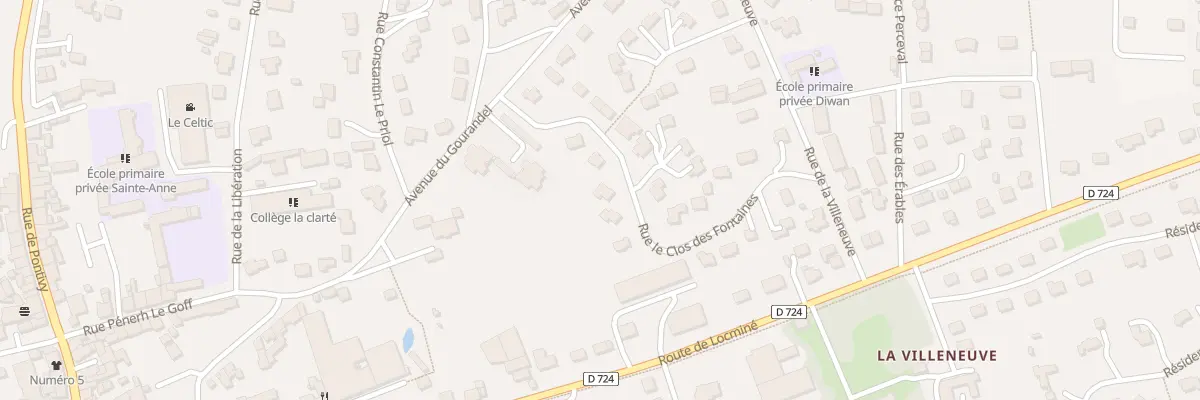 Plan du 15 Rue le Clos des Fontaines à Baud
