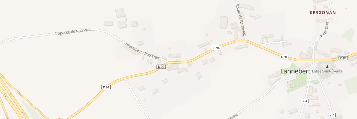 Plan du 12 Rue Vras à Lannebert