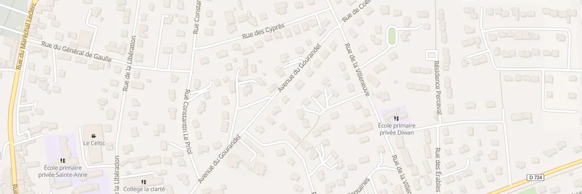 Plan du 8 Av du Gourandel à Baud