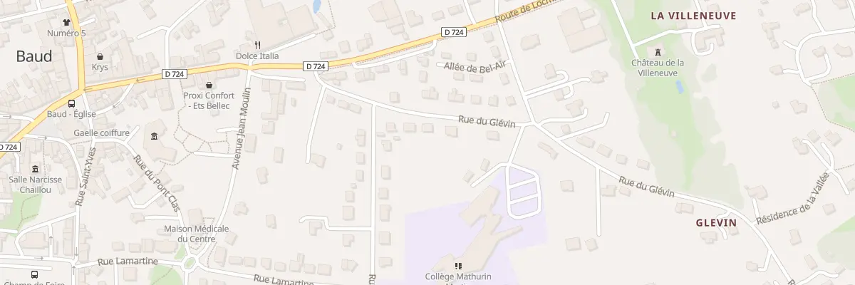 Plan du 10 Rue du Glévin à Baud