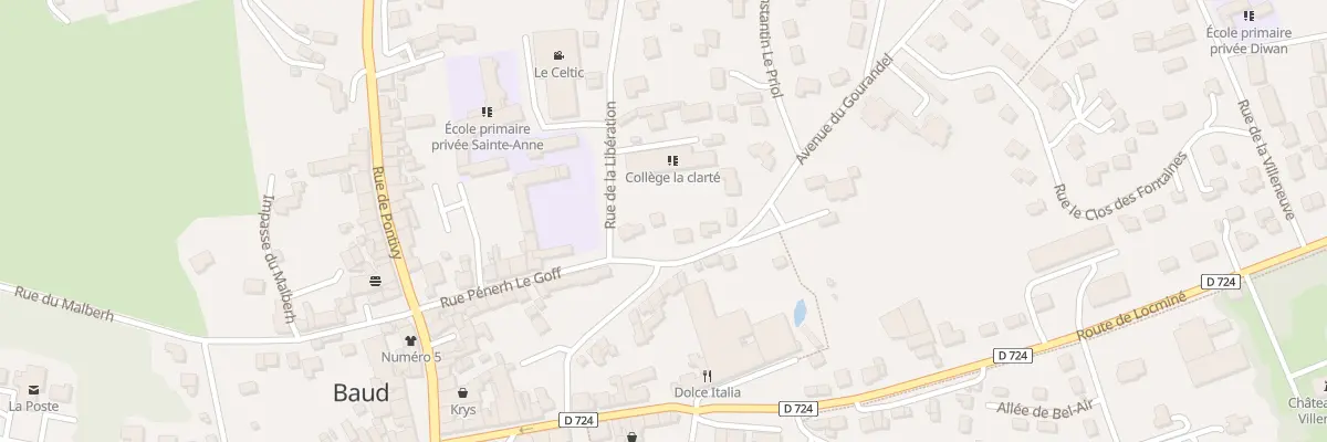 Plan du 2B Rue de la Libération à Baud