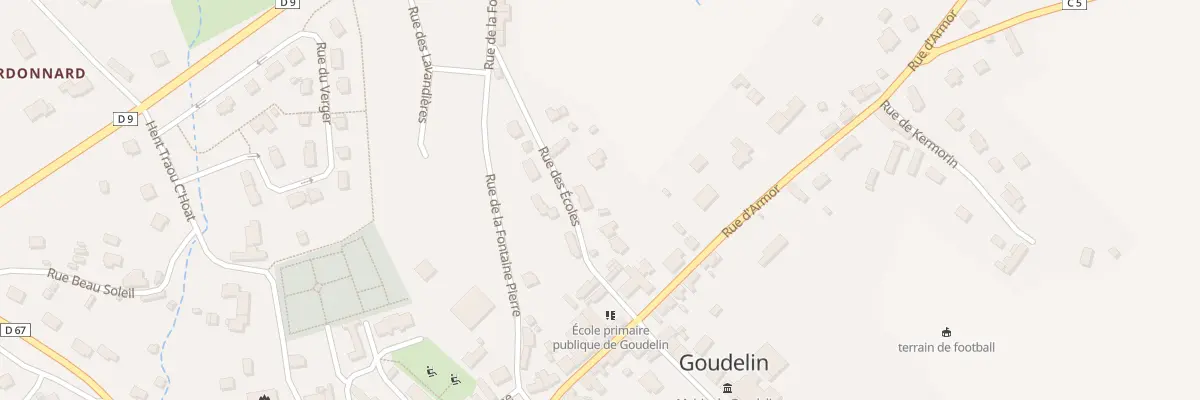 Plan du 6 Rue des Ecoles à Goudelin