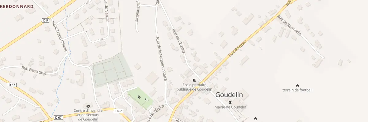 Plan du 7 Rue des Ecoles à Goudelin