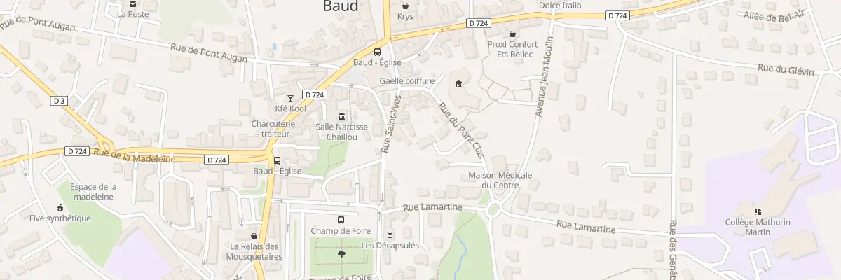 Plan du 10 Rue du Pont Clas à Baud