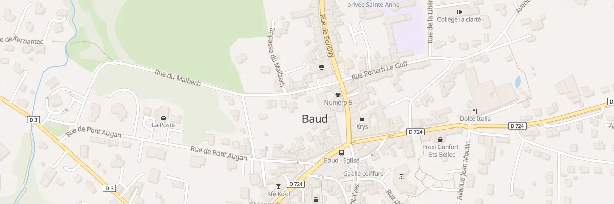 Plan du 1172 Rue du Malberh à Baud
