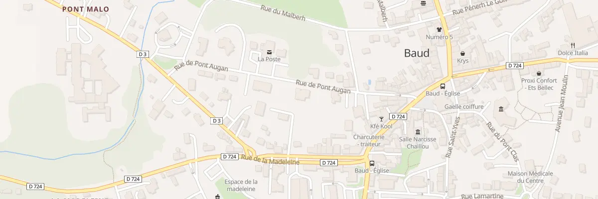 Plan du 9 Rue de Pont Augan à Baud