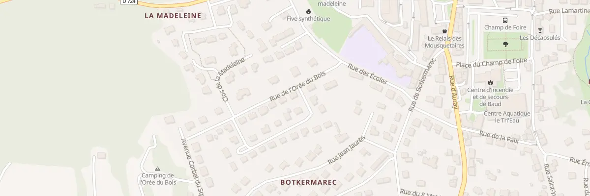 Plan du 8 Rue de l’Orée du Bois à Baud
