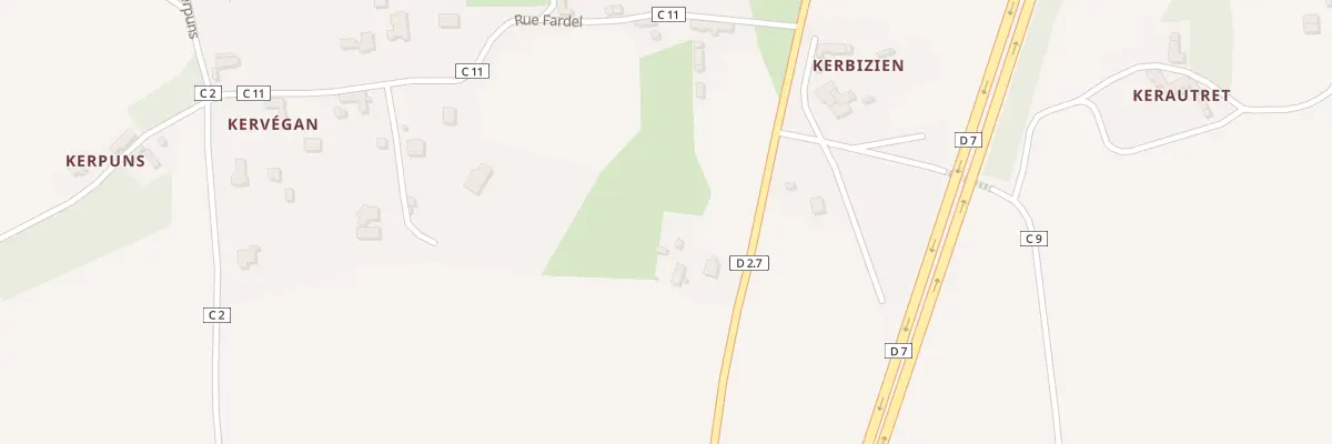 Plan du 5117 Kerbizien à Tréméven
