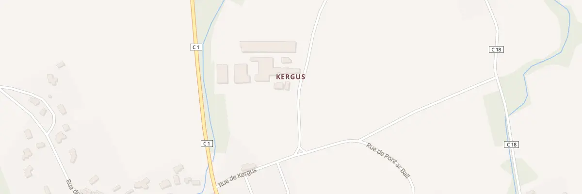 Plan du 5384 Kergus à Lanrodec