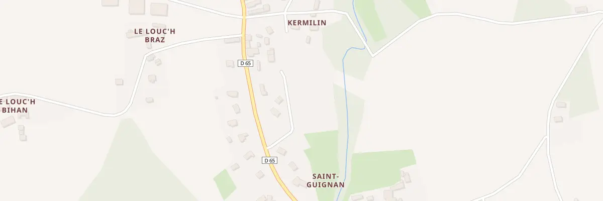 Plan de St Guignan à Saint-Jean-Kerdaniel