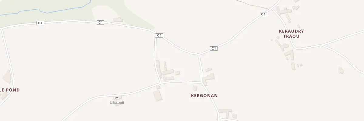 Plan du 5 Kergonan à Yvias