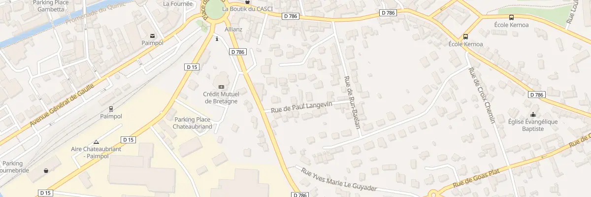 Plan du 5 Rue Paul Langevin à Paimpol