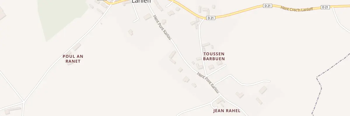 Plan du 1 Hent Pont Kariou à Lanleff