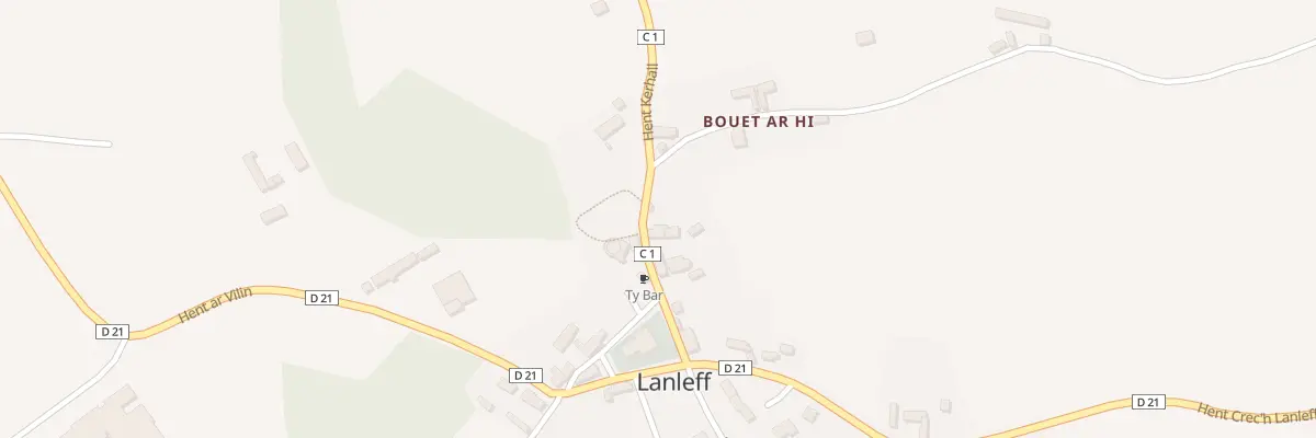 Plan du 1 Le Bourg à Lanleff