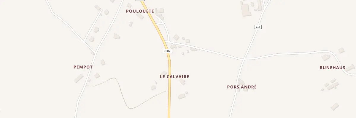 Plan du 2 Le Calvaire à Yvias
