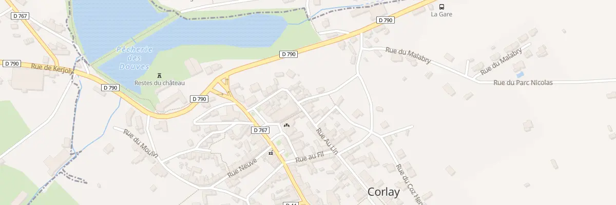 Plan du 2 Rue des Fontaines à Corlay