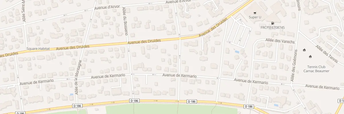 Plan du 11 All d’Armorique à Carnac