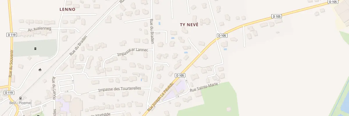 Plan du 2180F Rue du Braden à Ploemel